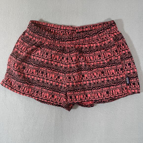 Patagonia Barely Baggies Aztec 2.5 Inch Shorts Women’s Small Pink Black Unlined - Picture 1 of 8